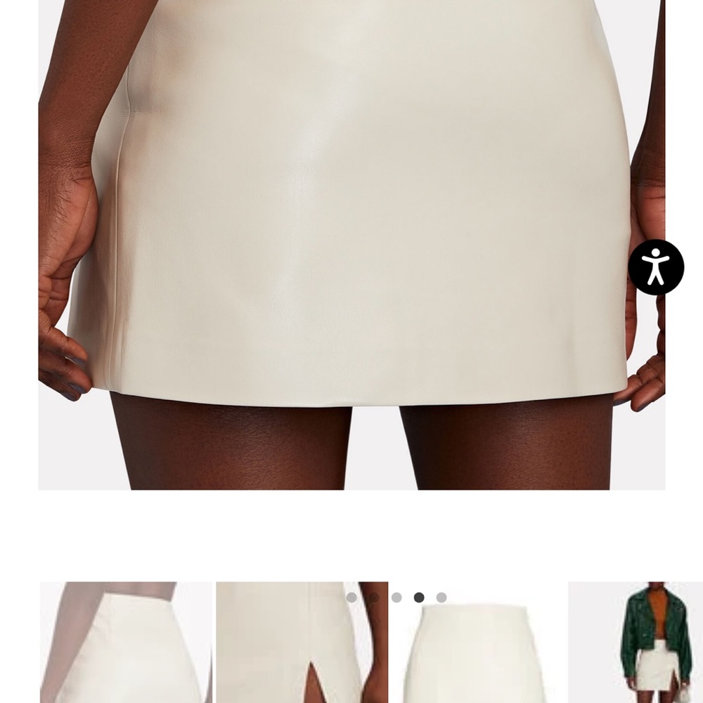 Most amazing Andamane white leather skirt - never worn with tags